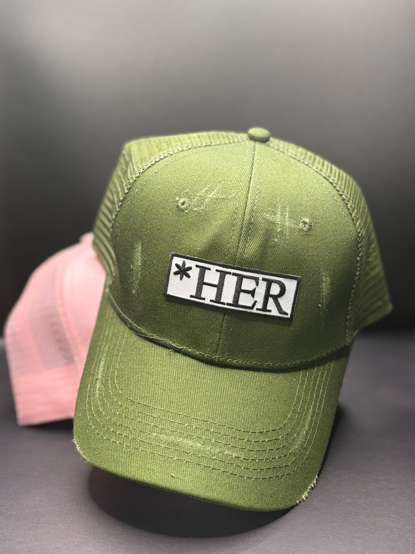 *HER Distressed Baseball Cap